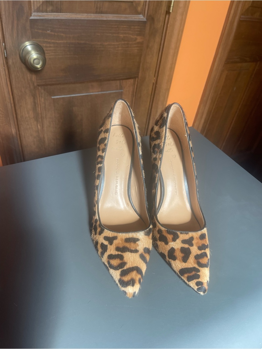 Banana Republic Leopard-Print Pointed Toe Pumps - Brown & Black